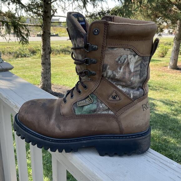 Rocky Y2K Men’s Size 8W 800G Thinsulate Supperscent Gortex Boots Camo VTG FLAWS - Picture 1 of 16